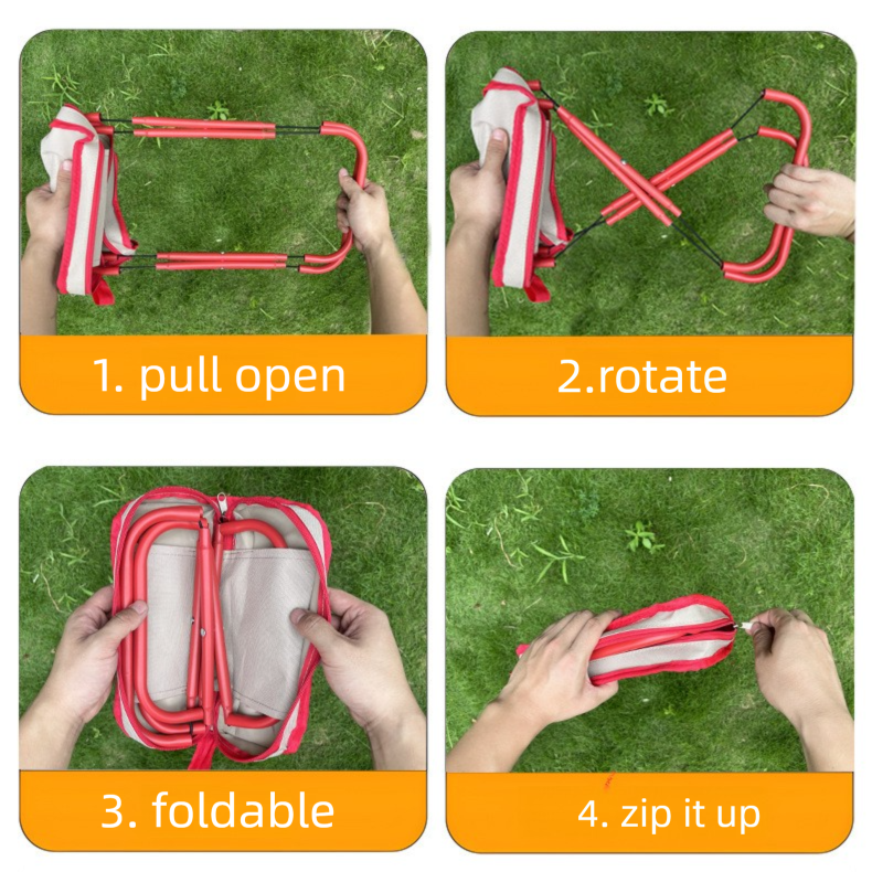 Pink Ultra-Compact Portable Folding Stool 120kg Capacity Lightweight Camping Chair for Fishing Hiking and Australian Outdoor Events