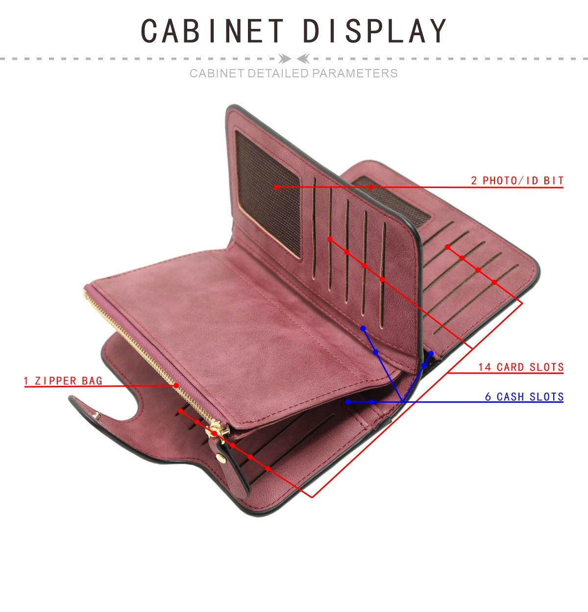 Black Large Capacity Long Wallet Frosted PU Leather Clutch Bag with 14 Card Slots and Zipper Compartment fits Smartphone for Everyday Use Australia