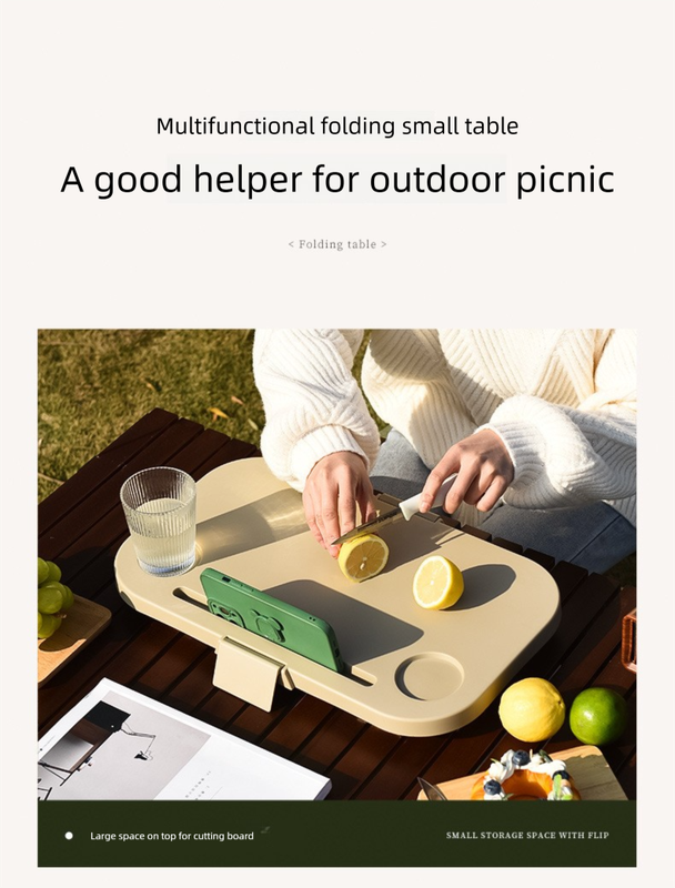 Collapsible Picnic Basket with Mini Table Lid Portable Folding Storage Crate with Cup Holders and Phone Stand Multi-Functional Outdoor Camping Sink Basin Grey