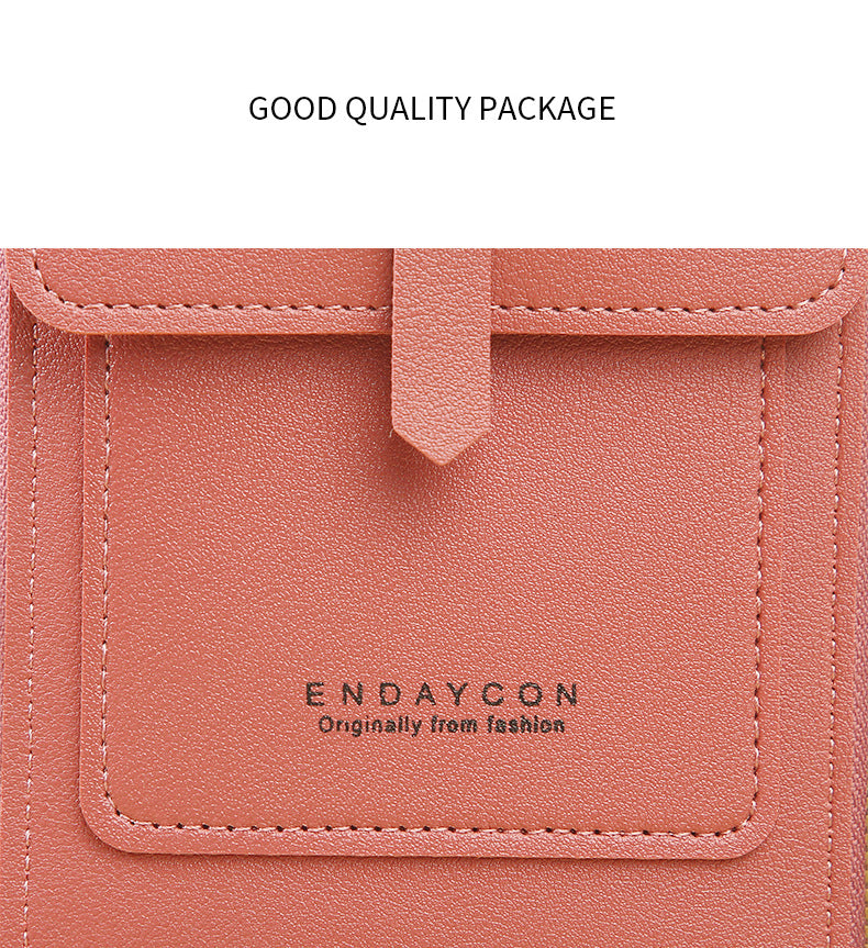 Women's Crossbody Phone Bag with Clear Touch Screen Window PU Leather Wallet Purse Multi-Pocket Shoulder Handbag Adjustable Strap Card Holder Red