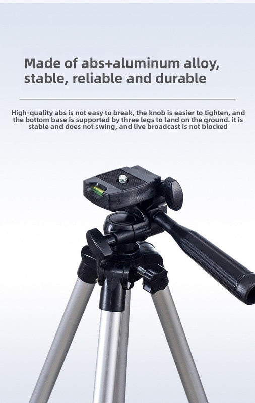 3120 Black Camera & Phone Tripod Stand - 110cm Lightweight Aluminium Portable Travel Mount with 3-Way Head & Universal Smartphone Holder - Adjustable Vlogging Gear - Black
