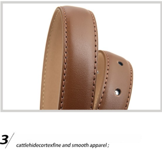 Women's Genuine Leather Thin Belt 2.3cm Width Minimalist Gold D-Shaped Buckle Casual Waist Strap for Jeans Dresses Black 105cm