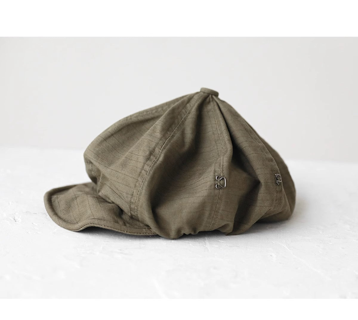 Oversized Slouchy Newsboy Cap - Vintage Japanese Style Baker Boy Hat - Soft Textured Fabric - Khaki (Adjustable 54-60cm)