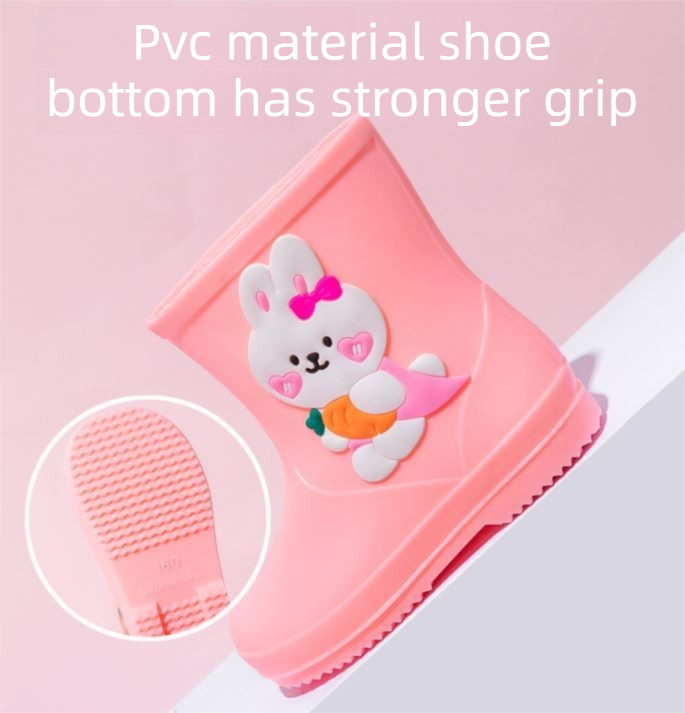 Cute Yellow Duck Kids Rain Boots with Removable Warm Cotton Liner - Waterproof Anti-Slip Toddler Wellies for Foot Length 16CM