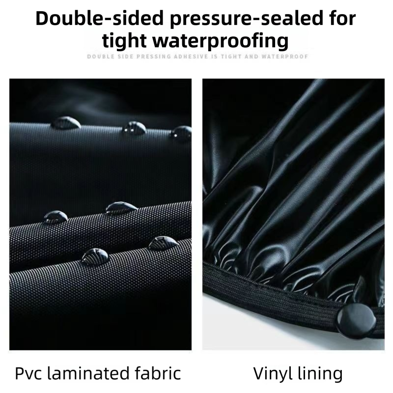 A Pair 40CM High-Tube Double-Layer Waterproof Rain Boot Covers - Durable Anti-Slip Reflective Motorcycle Over-Shoes (S Size)