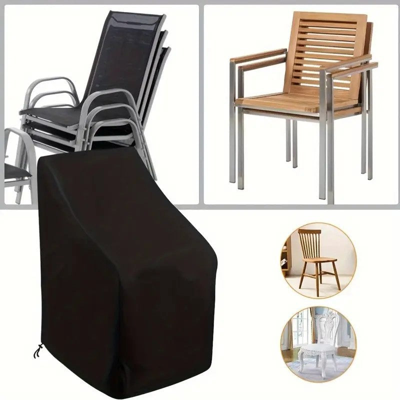 Heavy Duty Oxford Outdoor Furniture Protector Set - Waterproof & Dustproof Round Dining Table(185x110cm) and Lounge Chair Cover(64x64x70x120cm) Bundle
