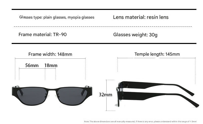 Black Frame Black Sheet Retro Cat-Eye Metal Sunglasses for Women - UV Protection Stylish Streetwear Shades