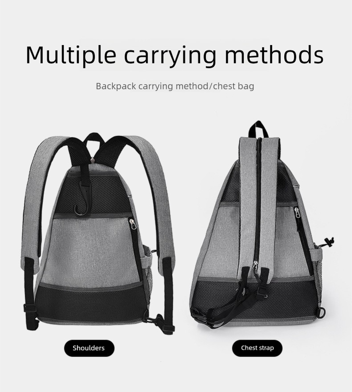 Beige Pickleball Multi-Sport Backpack – Oxford Fabric, Dual-Carry, Smart-Organized