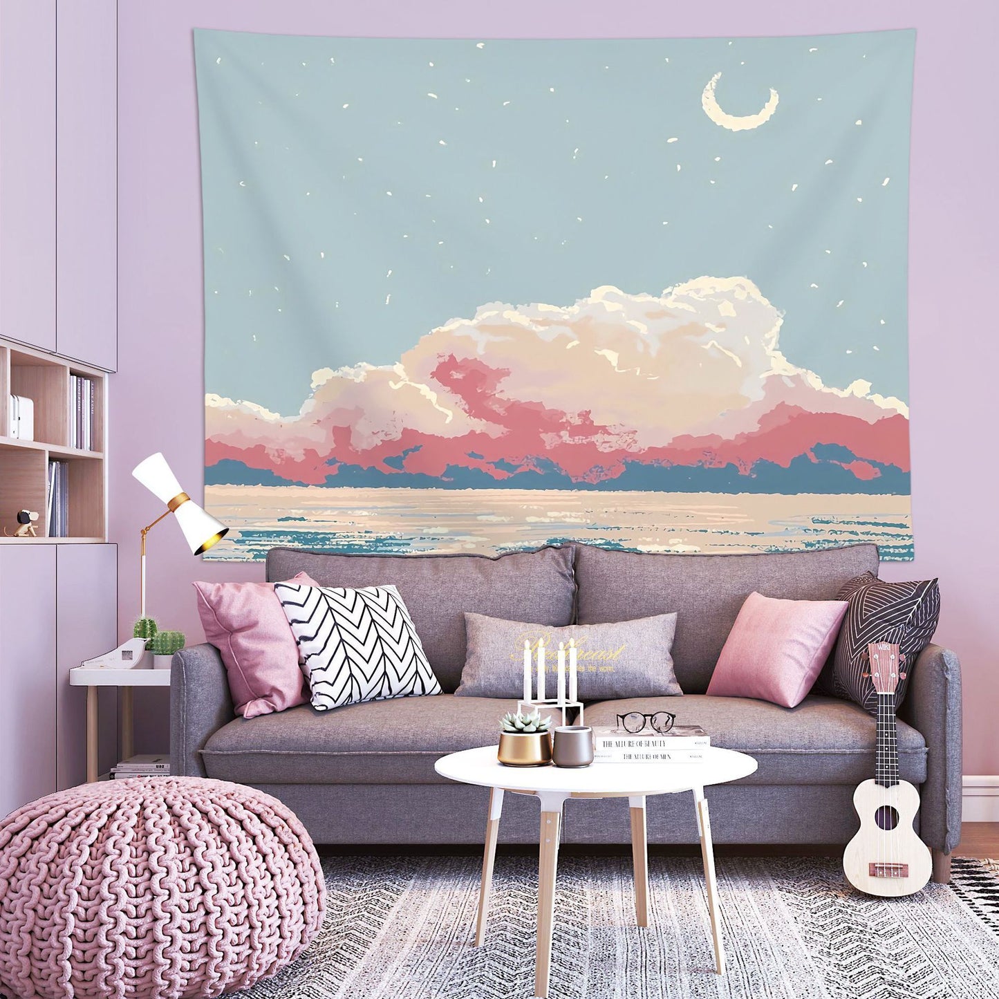 Snow-capped mountain design Wall Tapestry 200x150cm - Soft Plush Fabric Hanging for Bedroom, Living Room, Dorm Decor - Includes Mounting Kit for Easy Installation