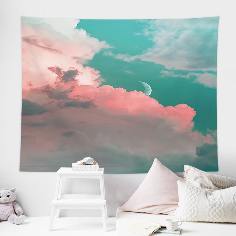 Flowers Under the Moon Wall Tapestry 200x150cm - Soft Plush Fabric Hanging for Bedroom, Living Room, Dorm Decor - Includes Mounting Kit for Easy Installation