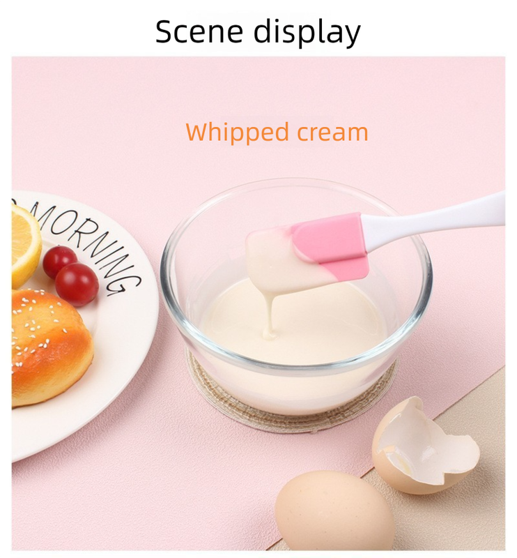7 Pcs Pink Detachable Silicone Spatula - Food Grade Heat Resistant Baking Scraper for Cream, Jam & Batter - Easy Clean Kitchen Tool for Home Bakers & Cooking Enthusiasts
