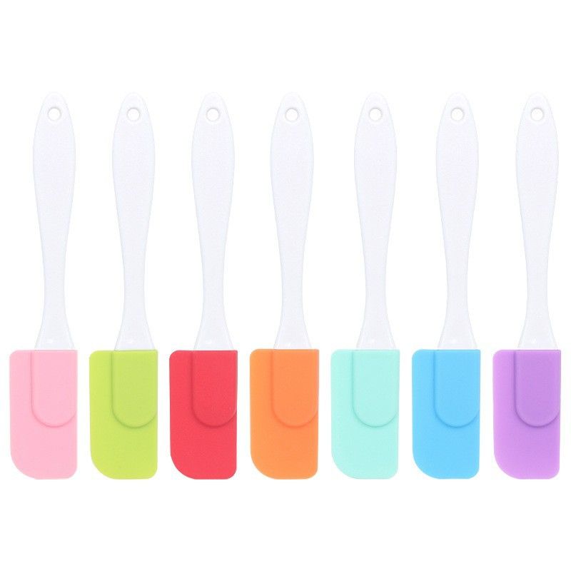 7 Pcs Blue Detachable Silicone Spatula - Food Grade Heat Resistant Baking Scraper for Cream, Jam & Batter - Easy Clean Kitchen Tool for Home Bakers & Cooking Enthusiasts