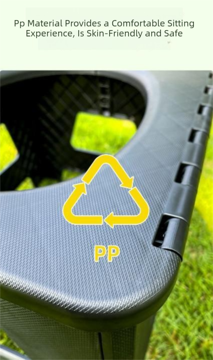 Grey  Large Portable Folding Camping Toilet Stool - Capacity Emergency Potty for Car, Outdoor Travel, and Hiking