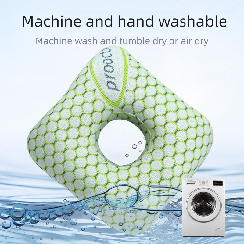 Green Ear Piercing Pillow - Soft Side Sleeper Cushion with Hollow Center for Pressure Relief, Post-Piercing Care & Comfortable Napping
