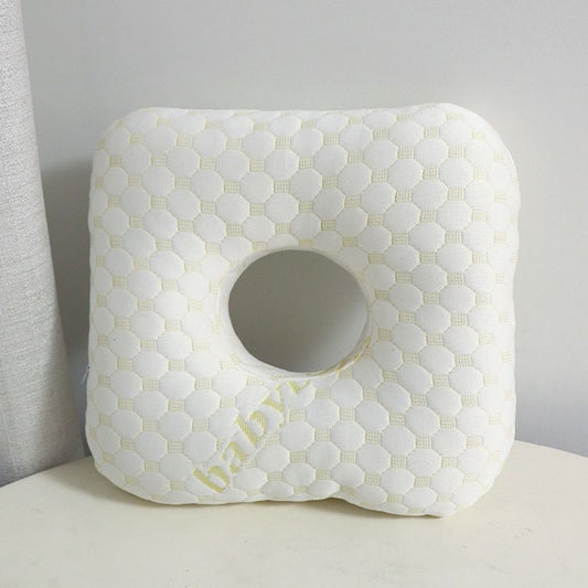 Light Gold Ear Piercing Pillow - Soft Side Sleeper Cushion with Hollow Center for Pressure Relief, Post-Piercing Care & Comfortable Napping