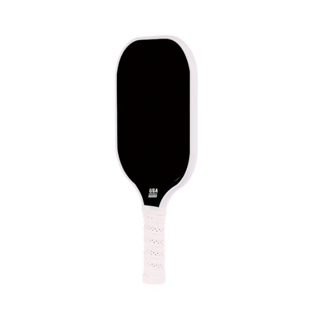 White Fiberglass Pickleball Paddle - Lightweight 215g with Anti-Slip TPU Grip for Outdoor Sports
