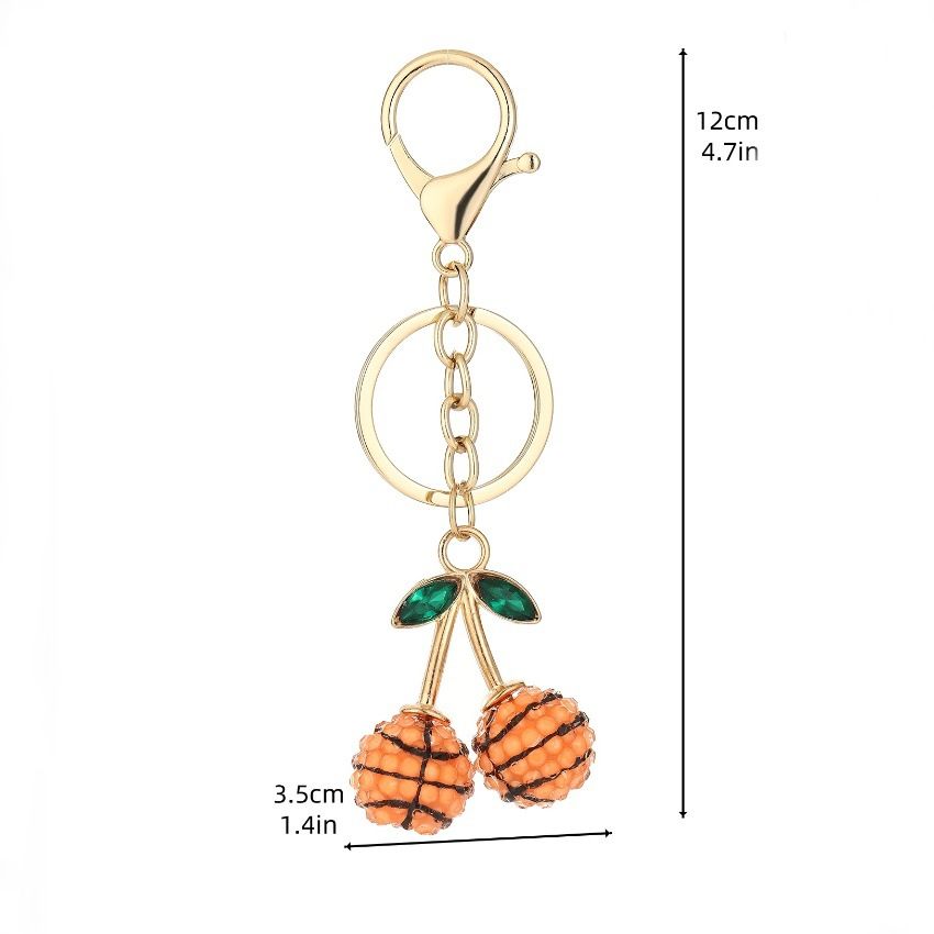 2 Pcs White volleyball design Creative Sports Ball Cherry Keychain – Cute Resin Charm for Car Keys, Bags & Backpacks