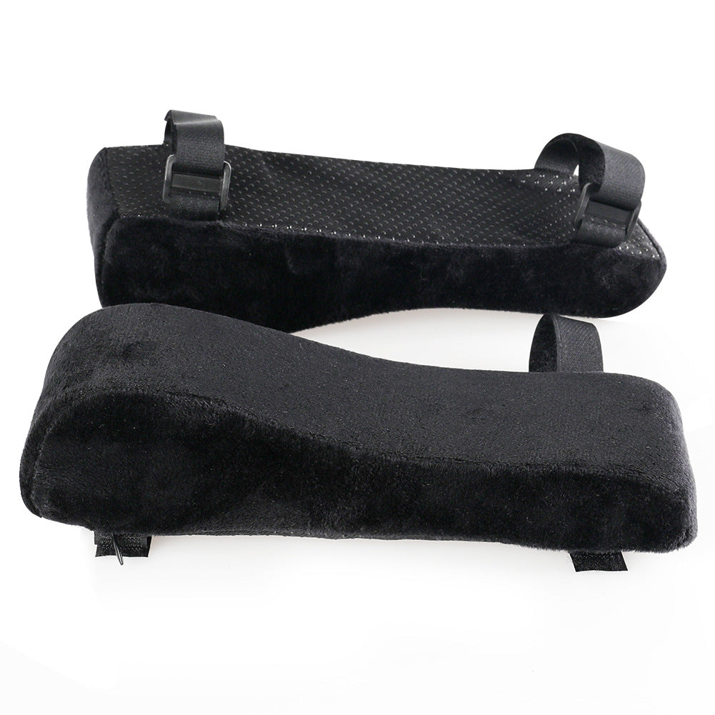 Black 2-Pack Chair Armrest Pad – Memory Foam Elbow Support Cushion for Office and Home Chairs