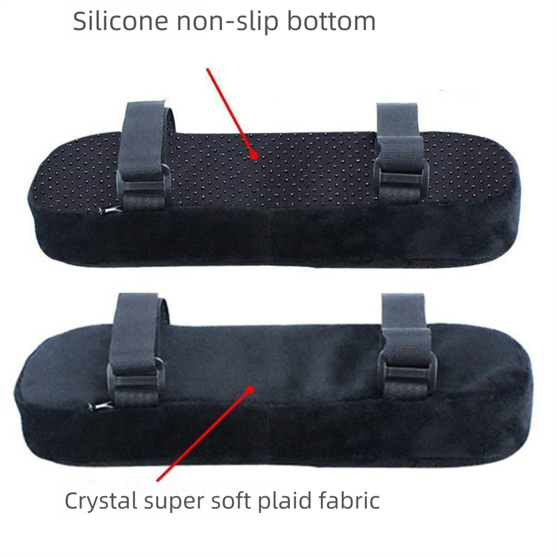Wine red 2-Pack Chair Armrest Pad – Memory Foam Elbow Support Cushion for Office and Home Chairs