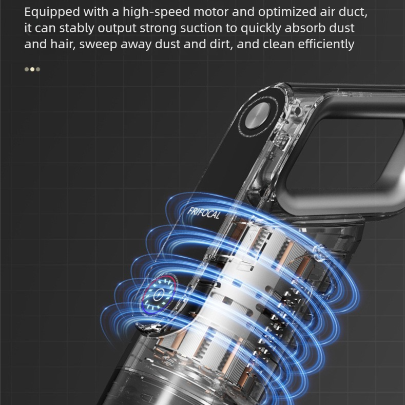 Black spray-painted model Wireless Stick Vacuum Cleaner with 14000Pa Suction, HEPA Filter & 350ml Water Tank for Wet Dry Cleaning, Ideal for Home Use