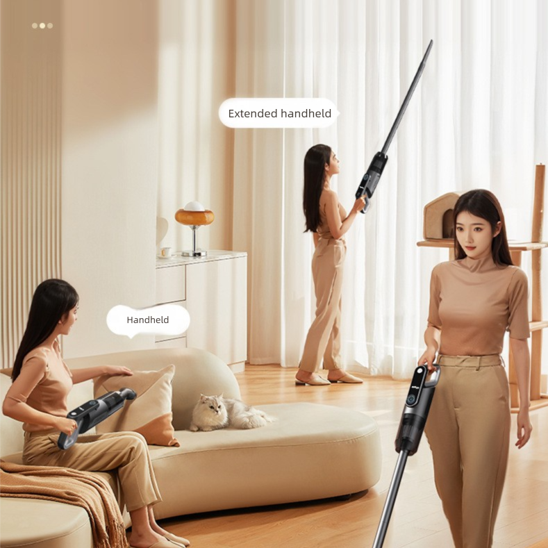 Black Wireless Stick Vacuum Cleaner with 14000Pa Suction, HEPA Filter & 350ml Water Tank for Wet Dry Cleaning, Ideal for Home Use