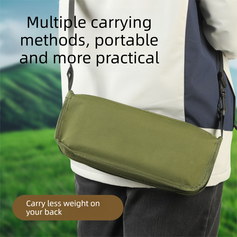 Khaki Portable Folding Backpack Stool with Carrying Case – Compact, Durable Outdoor Seat for Camping, Hiking, Fishing & Travel(small)