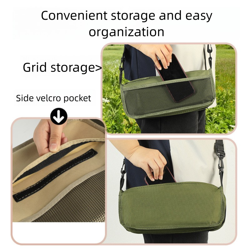 Khaki Portable Folding Backpack Stool with Carrying Case – Compact, Durable Outdoor Seat for Camping, Hiking, Fishing & Travel(large size)