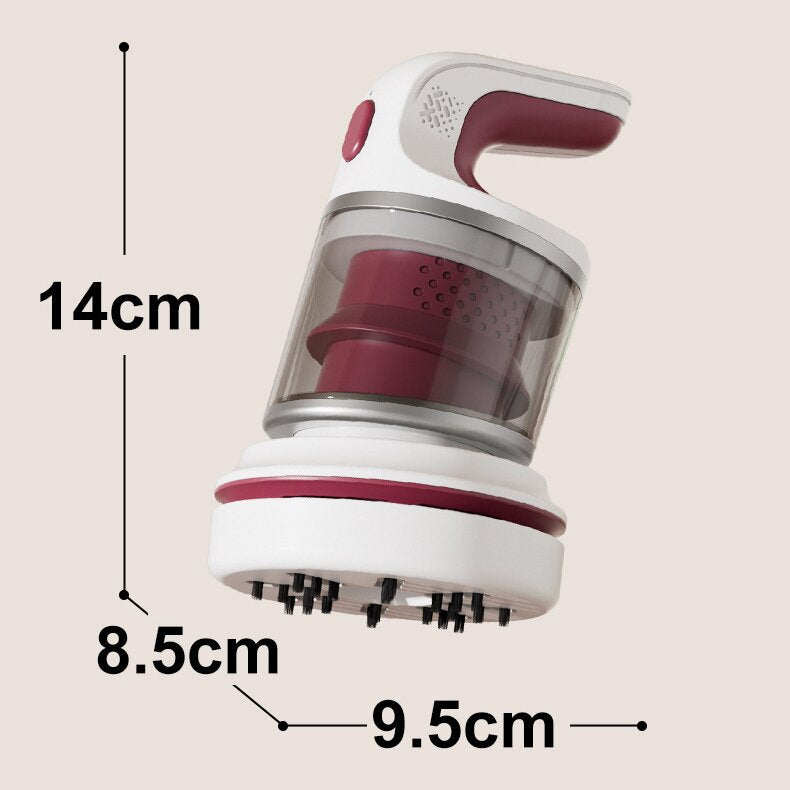 Red Compact Desktop Vacuum Cleaner – Cordless Handheld Dust Remover for Office, Keyboard, Car & Home Use with Dual Suction Modes and USB Charging