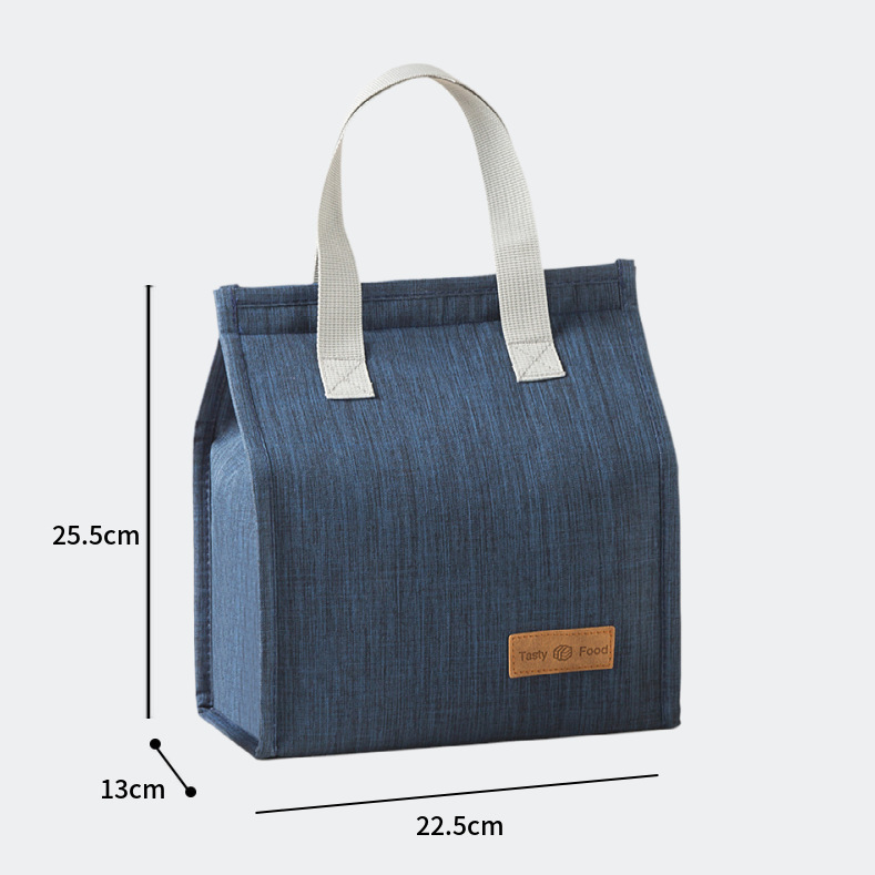 2-Piece Grey Vertical Lunch Tote Set – Compact Insulated Meal Bag with Large Capacity and Durable Handle for Daily Use