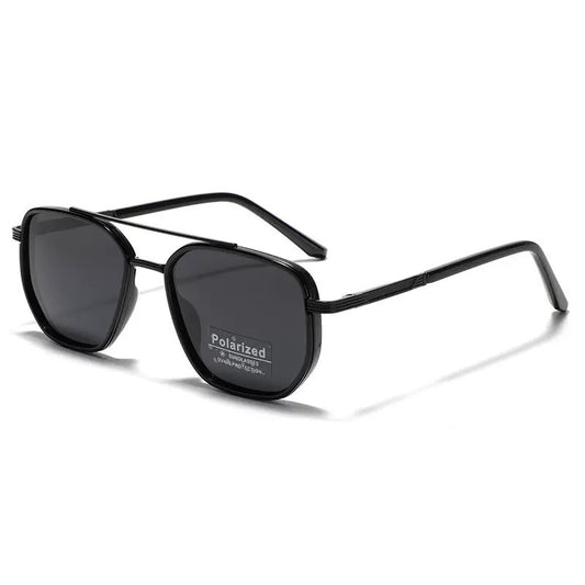 Matte black Rectangular Sunglasses – Classic Frame Design with Adjustable Nose Pads for Daily Wear