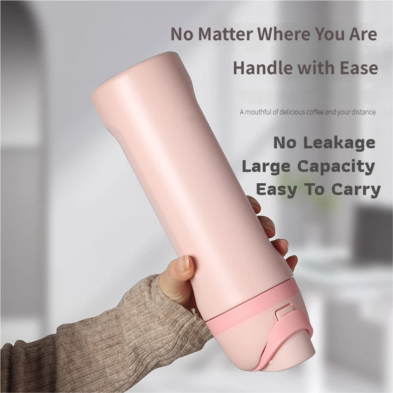 24oz Blue Large Thermal Water Bottle with Dual-Sipping Lid & Built-in Straw - Leak-Proof 304 Stainless Steel Outdoor Sports Flask