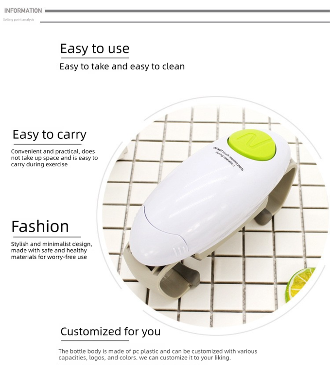 2-Pack Black and White Upgraded One-Touch Electric Can Opener — Dual-Handle Design, Automatic Hands-Free Can/Bottle Opener, ABS Material, Battery-Powered (Batteries Not Included), Designed for the Kitchen