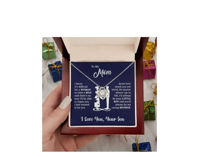 Gold-colored Necklace Gift Box Set Eternal Star Three-Leaf Clover Necklace - Mother's Day Gift, Comes with Free Gift Box - Mother's Day Jewelry Gift