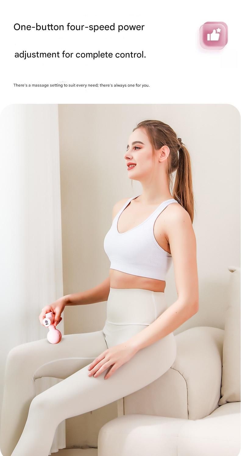 Black Mini Massage Gun - Pocket-Sized Deep Tissue Percussion Massager with 4 Speeds, 7mm Amplitude, 12KG Force, USB-C Rechargeable - Ultra Quiet, 68.7g Lightweight for Muscle Recovery, Travel, Office