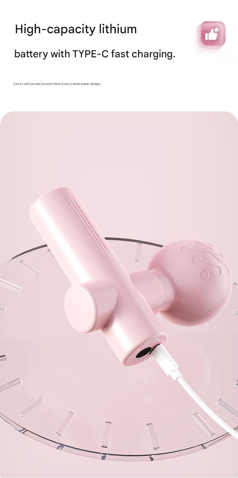 Green Mini Massage Gun - Pocket-Sized Deep Tissue Percussion Massager with 4 Speeds, 7mm Amplitude, 12KG Force, USB-C Rechargeable - Ultra Quiet, 68.7g Lightweight for Muscle Recovery, Travel, Office