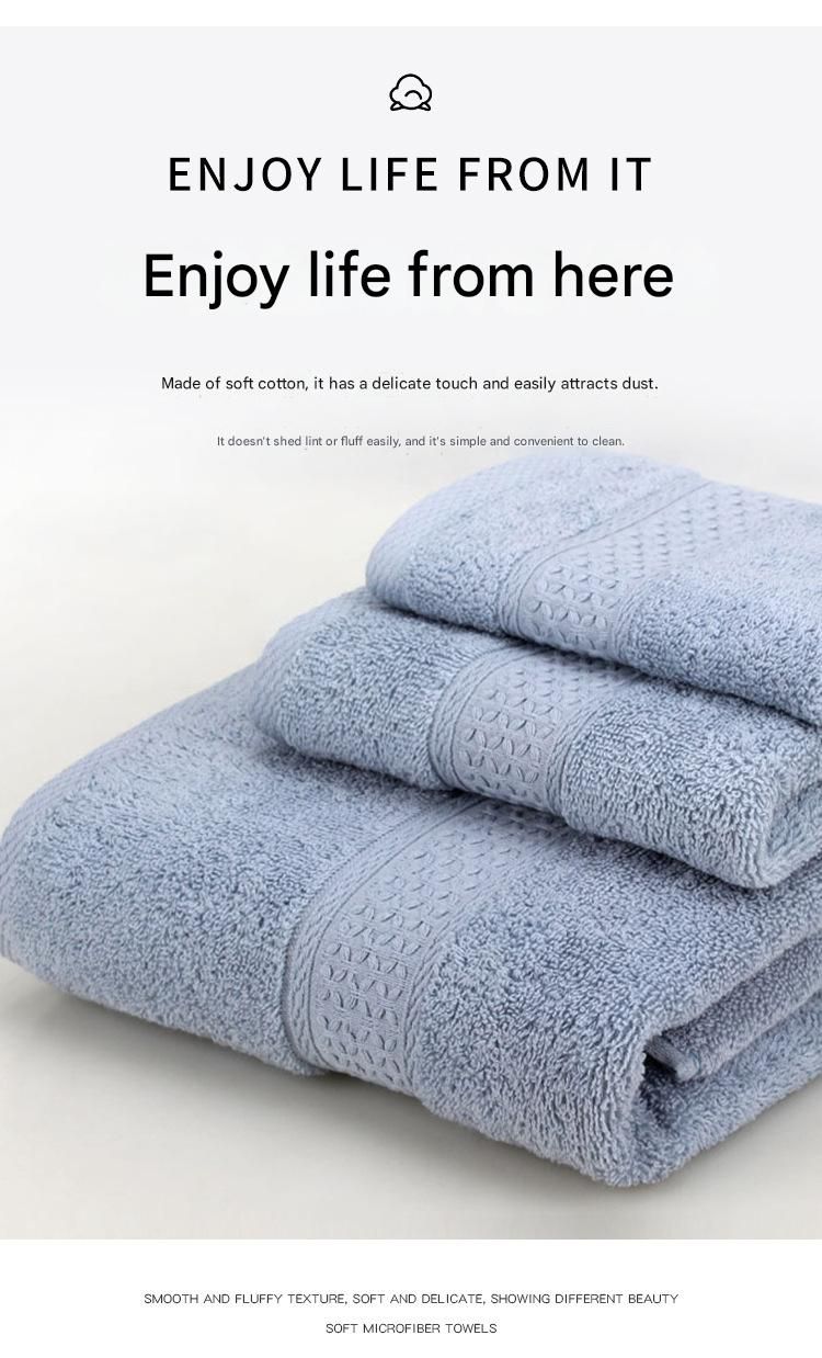 3-Piece Medium Gray Towel Set - Soft Absorbent Bath, Hand & Face Towels with Jacquard Weave, Gift Set for Home, Hotel, or Gifting - Durable, Low-Lint, Machine Washable