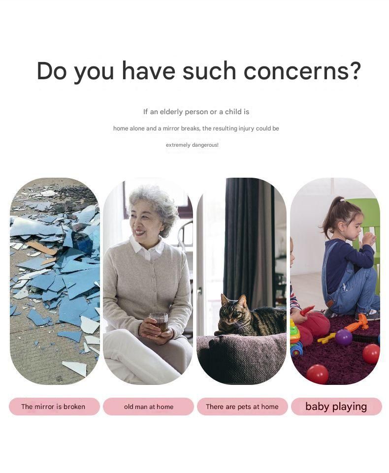 40*200cm Self-Adhesive PET Mirror Sticker - Unbreakable Soft Glass Mirror Film，Safety Soft Mirror - Cut-to-Size, High-Reflective Wall Decal for Bedroom, Wardrobe, Bathroom - Easy Peel-and-Stick Installation, No Drill Damage Space-Saving Design
