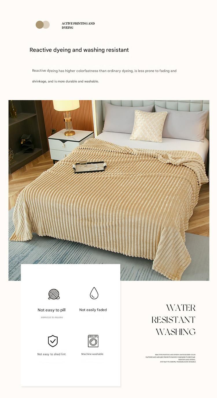 150*200cm Dark grey Solid Colour Flannel Throw Blanket - Thick Double-Sided Fleece with Ribbed Texture - Soft throw blanket& Lightweight for Sofa, Bed, Office Nap, Air-Conditioned Rooms - Durable, Machine Washable, Non-Shedding