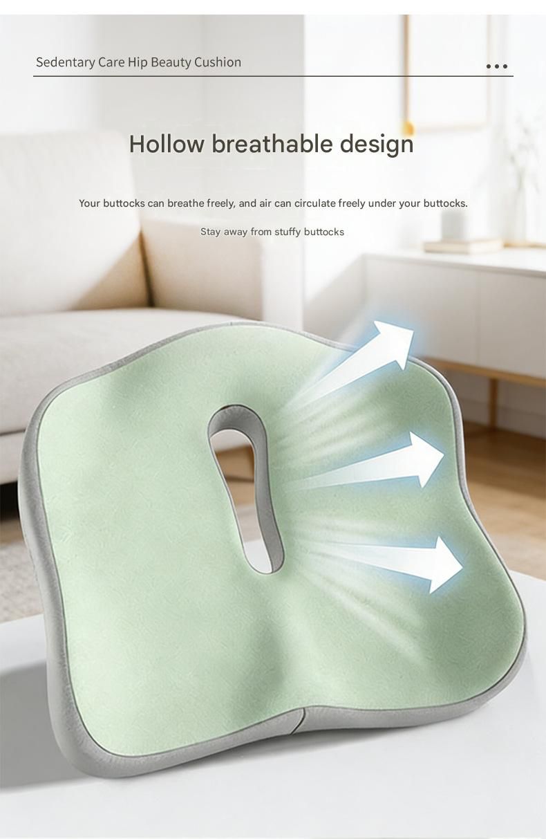 2-piece Pink Ergonomic Memory Foam Seat Cushion with Lumbar Support - Breathable Contoured Design for Office, Car, and Home Use - Relieves Tailbone Pressure, Improves Posture, and Enhances Comfort for Prolonged Sitting