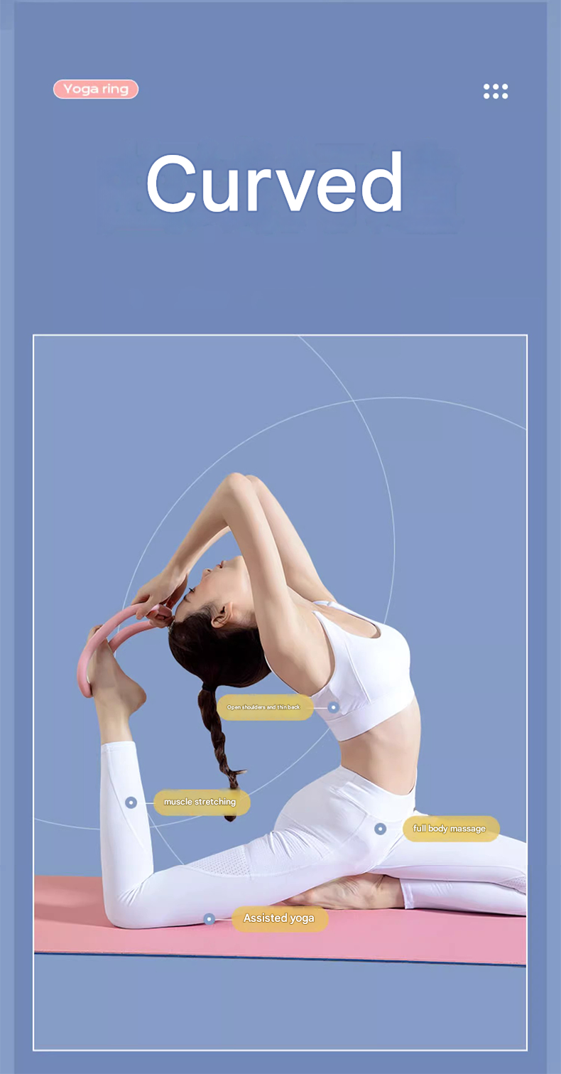 2-piece Soft Version Yoga Ring for Back Opening & Leg Support - TPE Resistance Loop, Ergonomic Arch Design - Multi-Use Fitness Aid for Shoulder Stretch, Spinal Alignment, Thigh Toning & Posture Correction
