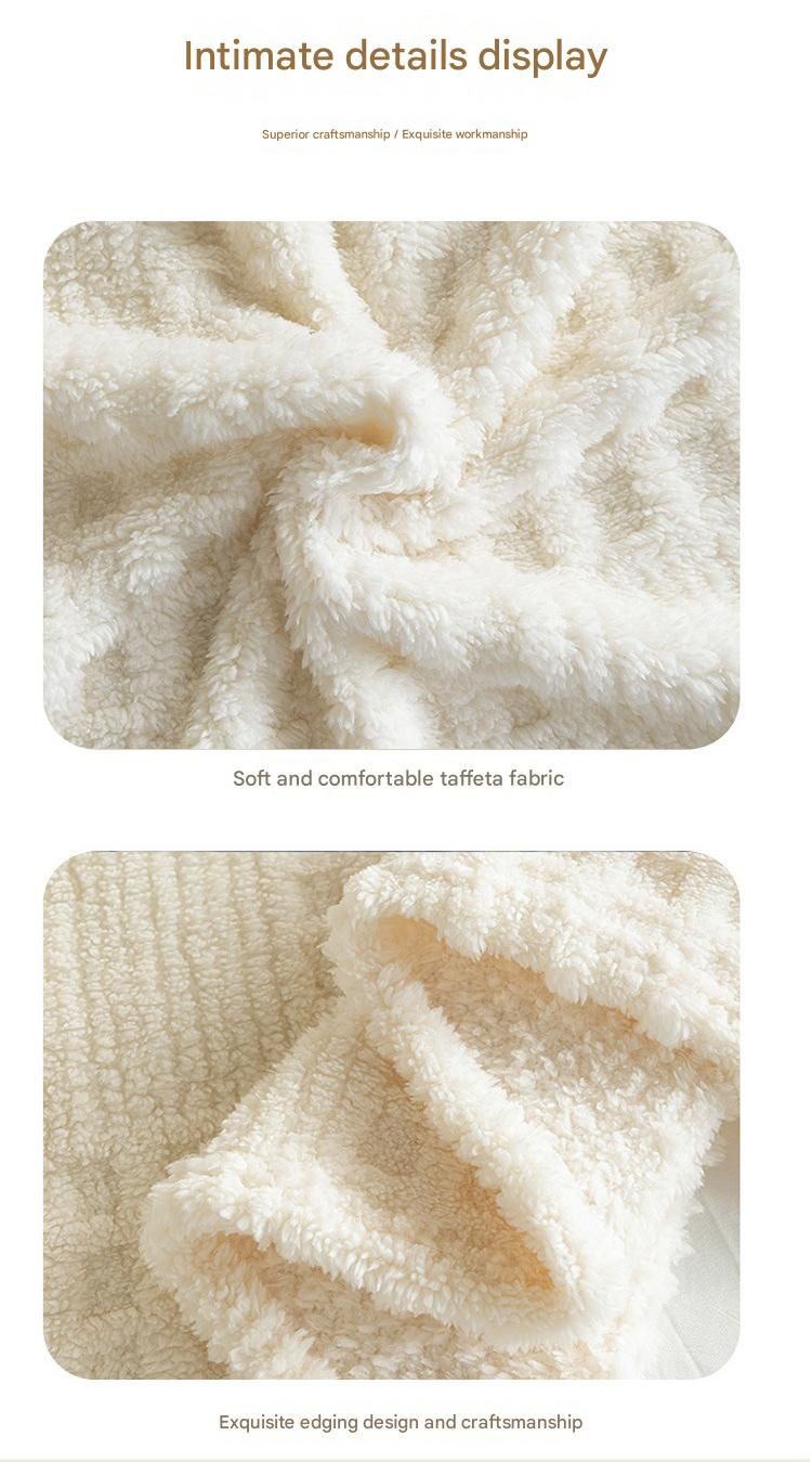 Yellow 180*200cm Thickened Double-Sided Plush Waffle Weave Throw Blanket - Anti-Static Taffeta Velvet & Flannel Fleece - Warm, Soft, Non-Shedding Blanket for Winter, Sofa, Bed & Office