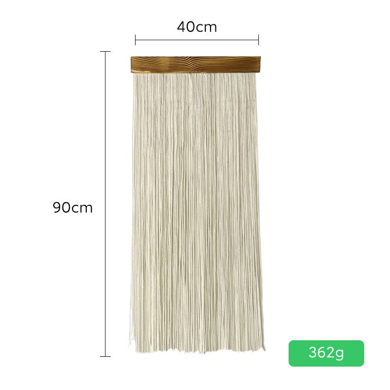 Off- White 90×40 cm Natural Fibre Tapestry -Handwoven Cotton Tassel Wall Hanging – Minimalist Boho Decor for Bedroom, Living Room & Café