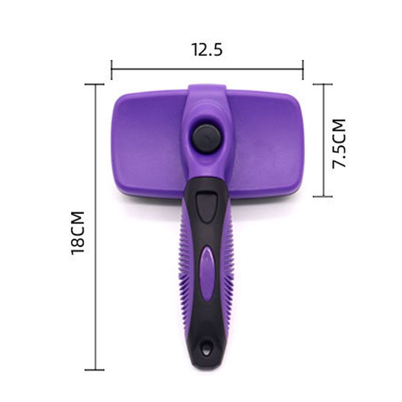 Green Pet Grooming Brush - Large Self-Cleaning Deshedding Tool for Cats and Dogs