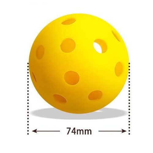 Red Pickleball Balls Set - 6 Piece 40 Hole Outdoor Indoor Pickleball Match Balls