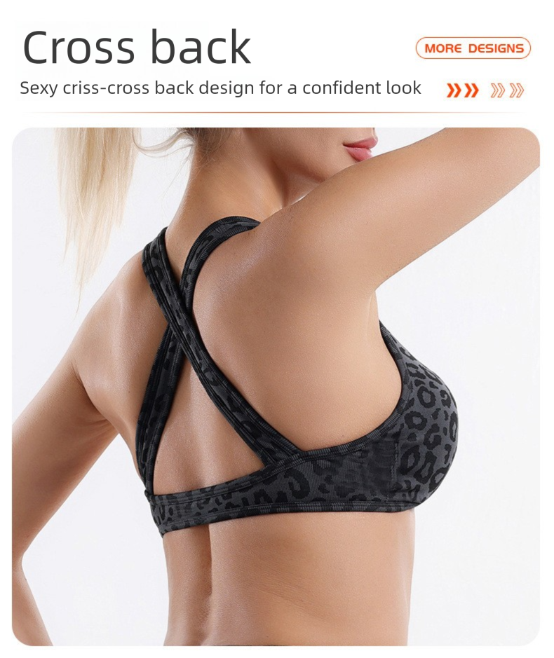 Leopard Print Yoga Set - Twist Front Sports Bra with Criss Cross Back and High Waisted Butt Lifting Shorts(Size:M)