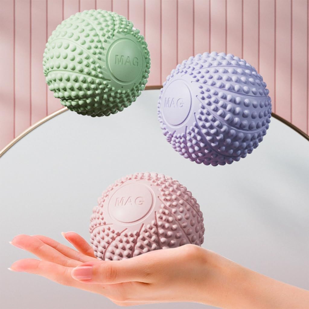 2-Pack Black Spiky Fascia Massage Balls - Portable TPE Foot Arch Muscle Relaxer for Yoga Recovery Trigger Point Therapy