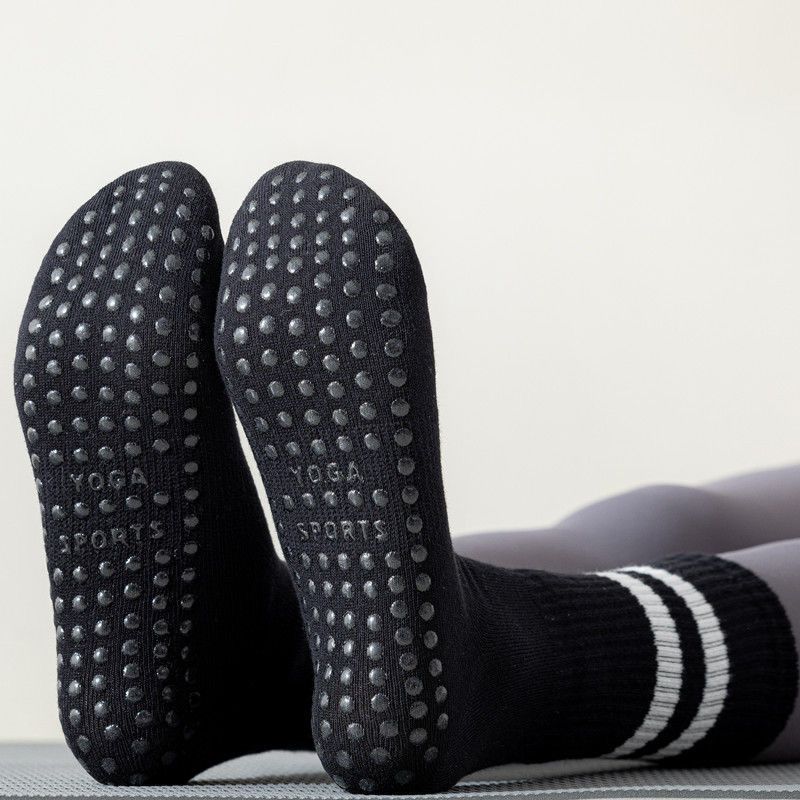 3-Pack Purple Anti-Slip Yoga Socks - Grippy Non-Slip Pilates Dance Fitness Socks for Women