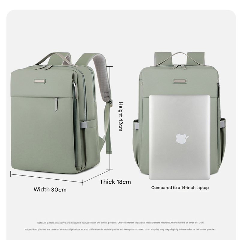 Grey Large Capacity Airbag Backpack Multi-Compartment Laptop Backpack Travel Business Bag