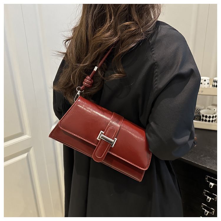 Coffee color French Chic Baguette Shoulder Bag Women’s Minimalist Crossbody Bag with Premium Feel