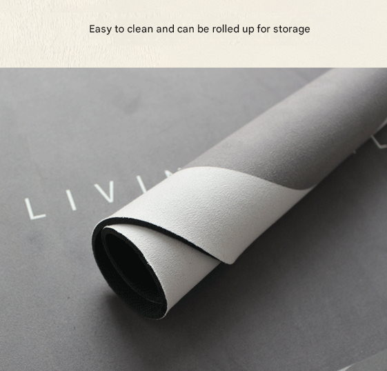 Beige Kitchen Countertop Drainage Mat Absorbent Quick Dry Tech Velvet Dish Drying Pad 40x60cm(CD0076-1)